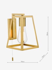 Dar Lighting Natural Brass Claudia Wall Light - Image 4 of 4