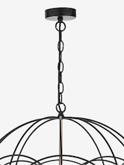 Dar Lighting Matt Black  Polished Copper Phoenix 5lt Pendant - Image 4 of 5