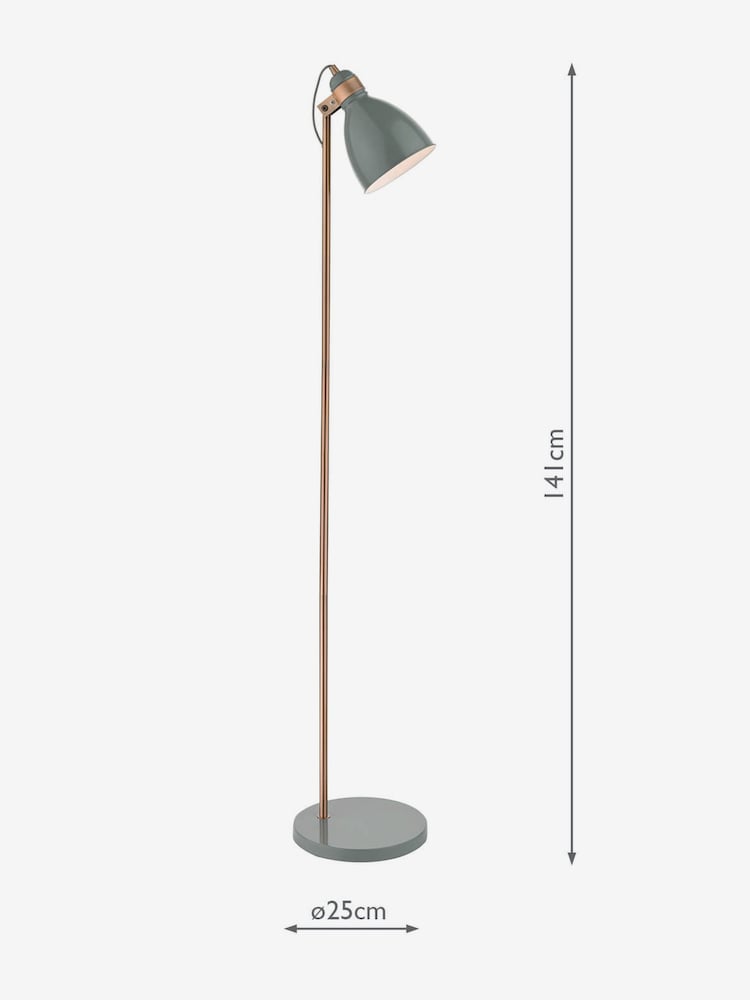 Dar Lighting Grey Satin Copper Frederick Task Lamp - Image 4 of 4