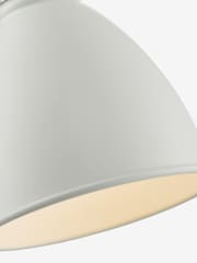 Dar Lighting Matt White Satin Chrome Frederick Task Lamp - Image 2 of 5