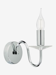 Dar Lighting Polished Chrome Crystal Pique Wall Light - Image 1 of 4