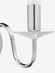 Dar Lighting Polished Chrome Crystal Pique Wall Light - Image 2 of 4