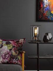Dar Lighting Matt Black Smoked Glass Frederick Task Lamp - Image 1 of 6