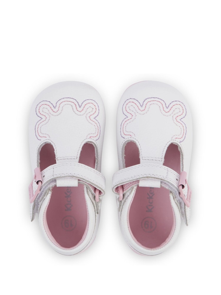 Kickers White Kick T-Bar Baby Wave Shoes - Image 6 of 6