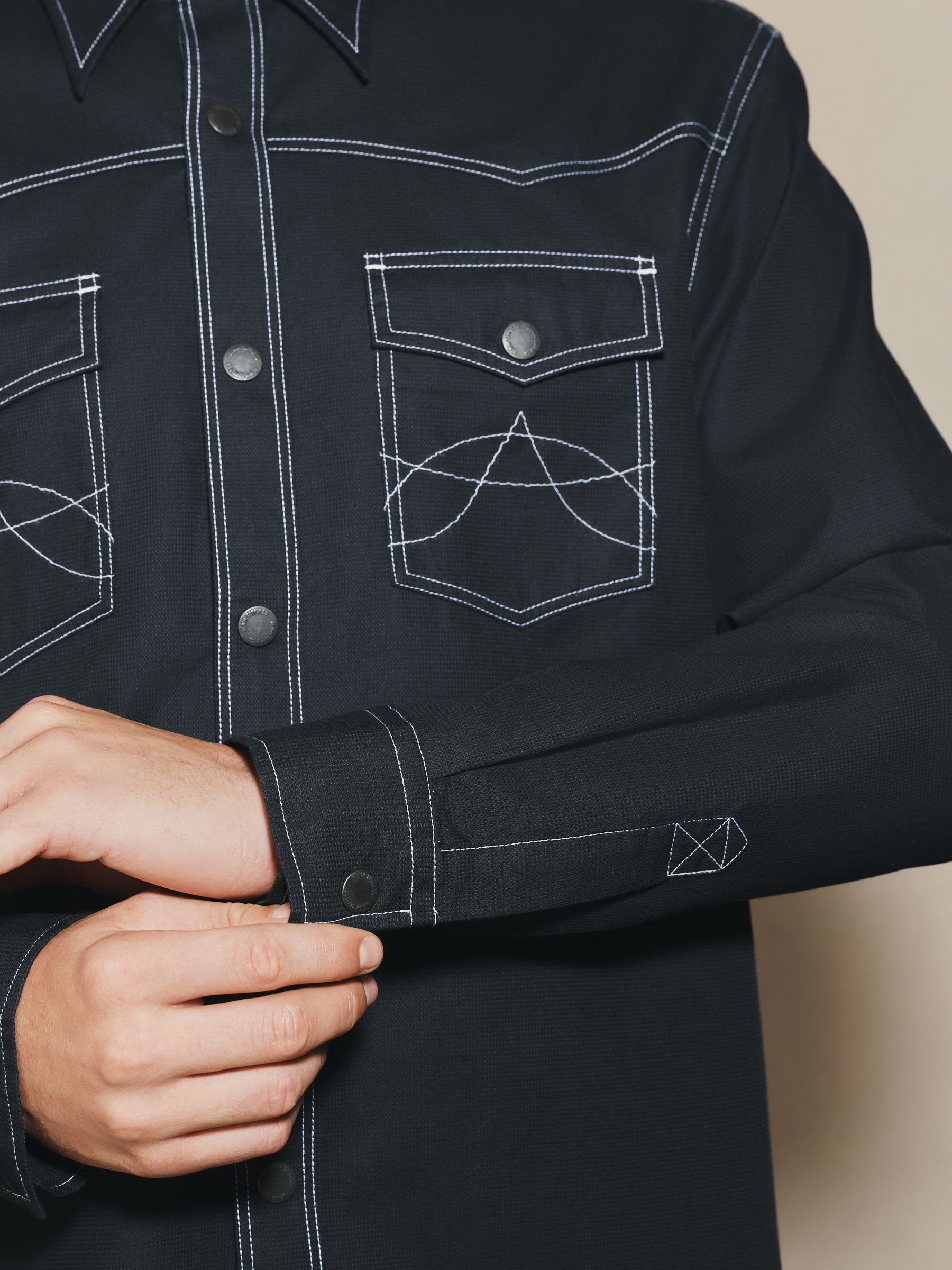 Buy Black EDIT Long Sleeve Western Style Shirt from the Next UK