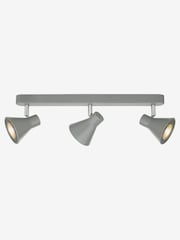 Dar Lighting Matt Grey Polished Chrome Diza 3 Light Bar Spotlight - Image 2 of 5