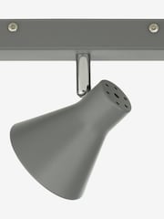 Dar Lighting Matt Grey Polished Chrome Diza 3 Light Bar Spotlight - Image 4 of 5
