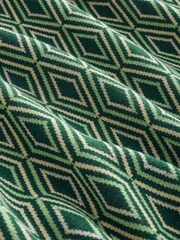 Green EDIT Geo Pattern Polo Shirt - Image 3 of 7