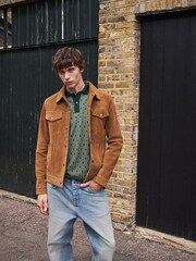 Green EDIT Geo Pattern Polo Shirt - Image 6 of 7