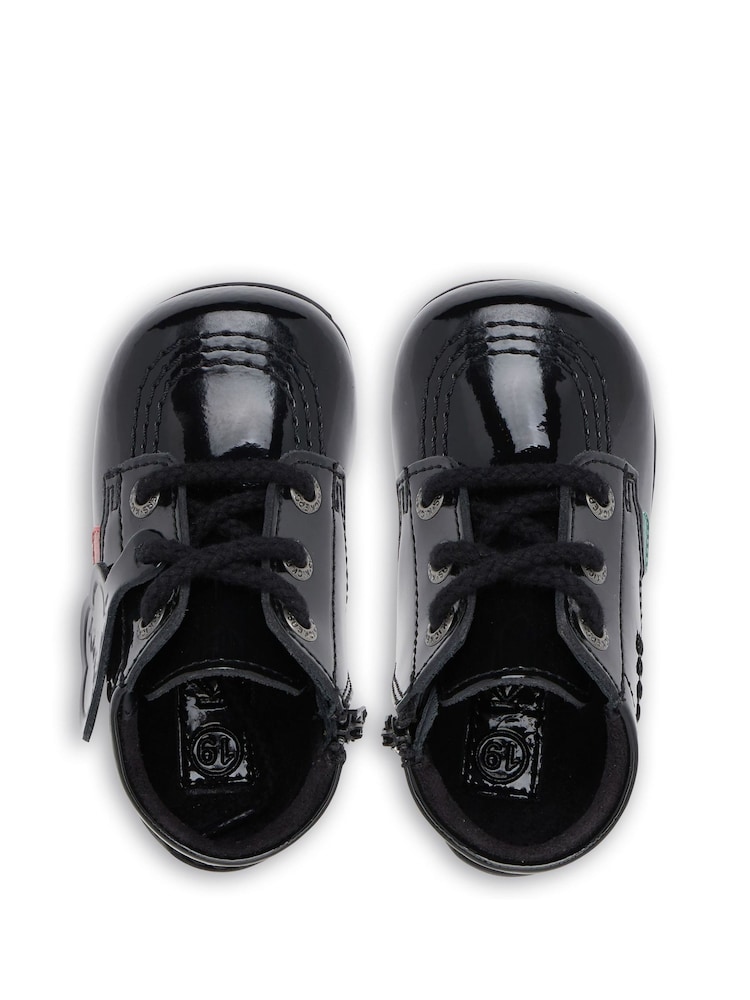 Kickers Black Baby Kick Hi Zip Boots - Image 6 of 6