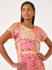 Roman Contrast Print Stretch T-Shirt - Imagem 4 de 5