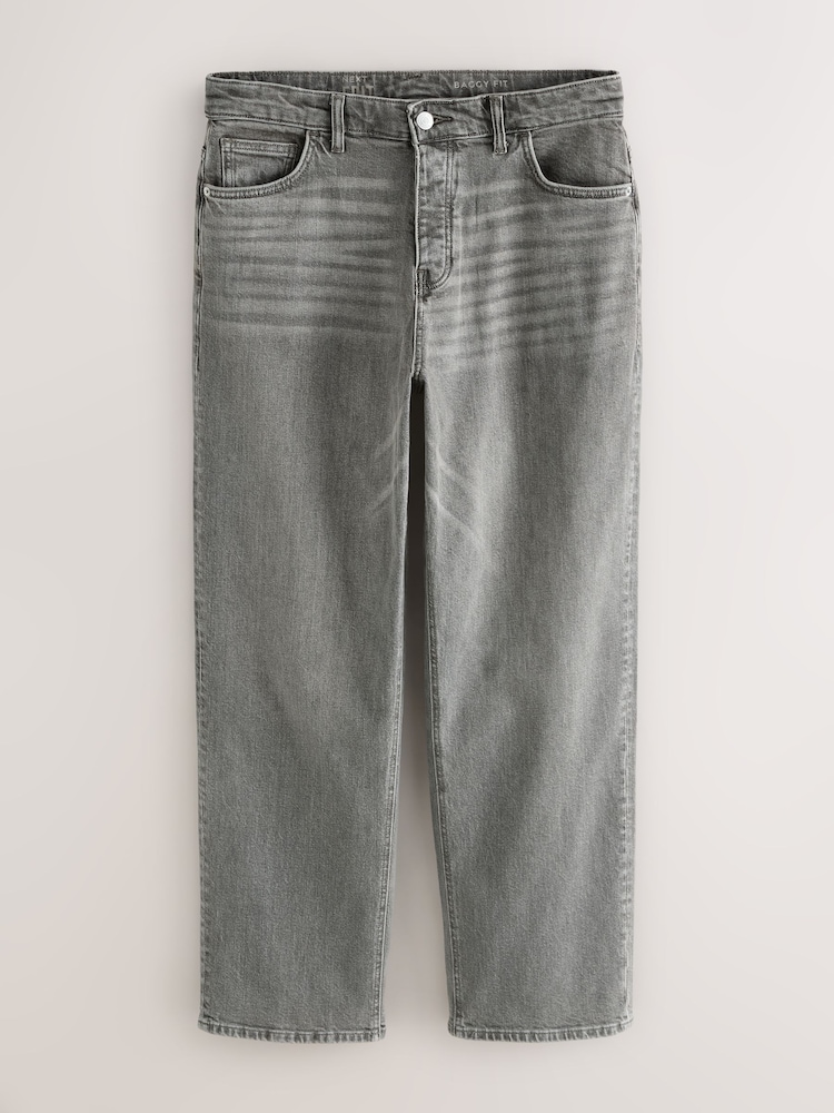 Grey EDIT Baggy Fit Jeans - Image 1 of 5 Grey EDIT Baggy Fit Jeans - Image 1 of 5