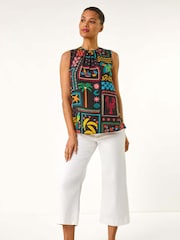 Roman Black Holiday Print Blouses - Image 3 of 5