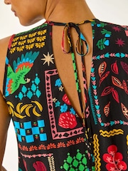 Roman Black Holiday Print Blouses - Image 5 of 5