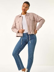 Roman Natural Utility Collared Pocket Jacket - Image 1 of 5