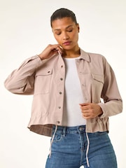 Roman Natural Utility Collared Pocket Jacket - Image 2 of 5
