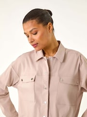 Roman Natural Utility Collared Pocket Jacket - Image 4 of 5
