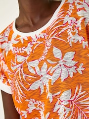 Roman Floral Print Diamante T-Shirt - Imagem 5 de 5