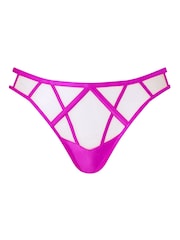 Ann Summers Purple Sheer Desire Illusion Mesh Brazilian Knickers - Image 5 of 5