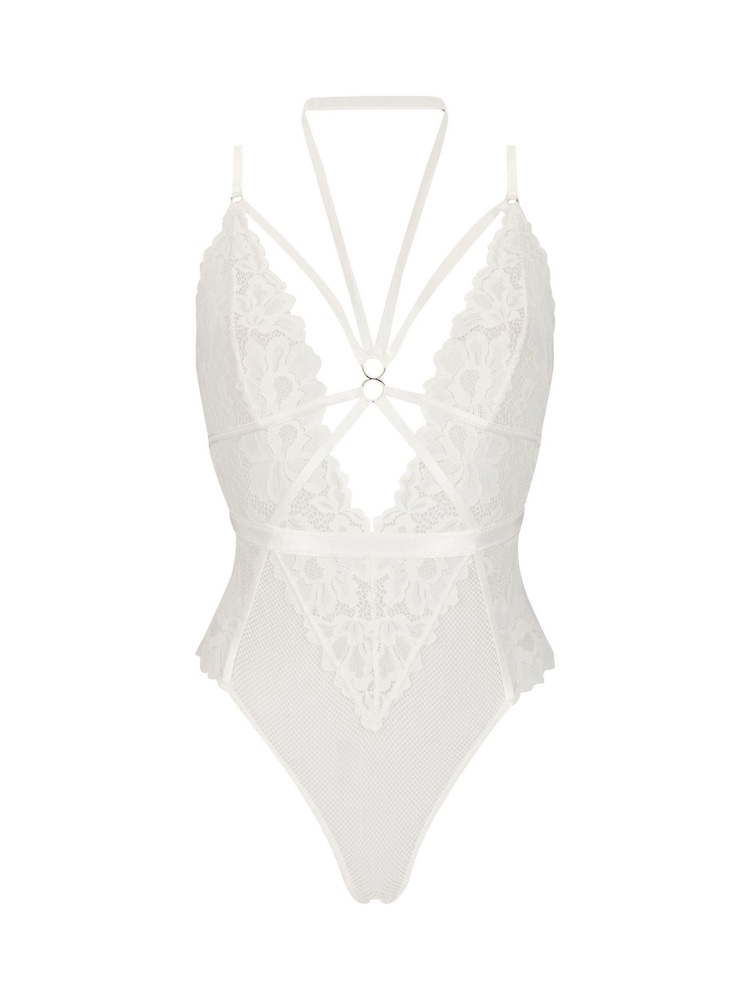 Ann Summers White Confession Lace And Mesh Crotchless Body - Image 5 of 5