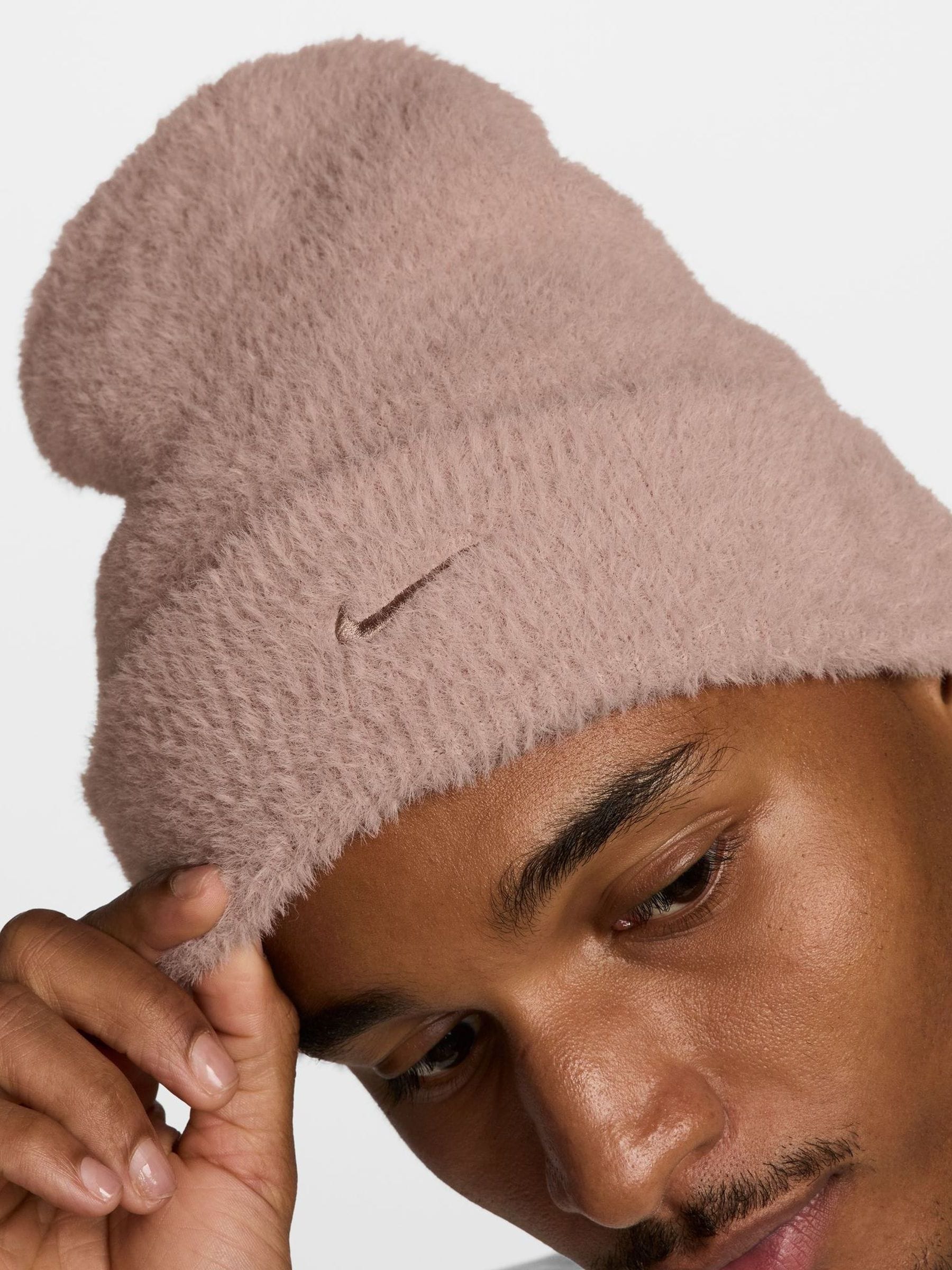 pink nike beanie