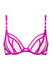 Ann Summers Purple Non Pad Plunge Sheer Desire  Illusion Mesh Non Pad Plunge Bra - Image 1 of 1