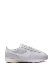Nike Light Grey Suede Cortez Trainers - Image 8 of 10