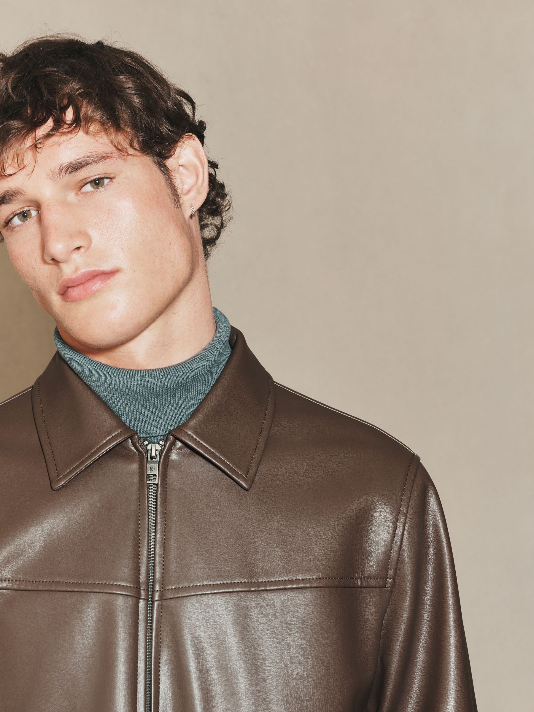 Buy Brown EDIT Faux Leather Jacket from the Next UK online shop
