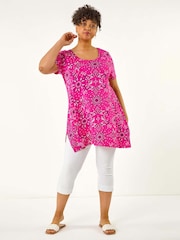Roman Curve Paisley Print Bar Back T-Shirt - Image 1 of 5