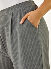 Roman Grey Curve Pinstripe Elastic Waist Trousers - Image 5 of 5