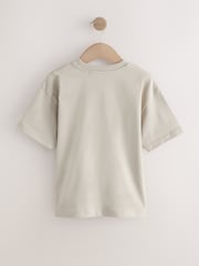 Stone/Orange Skull Relaxed Fit Short Sleeve Graphic Print T-Shirt (3-16yrs) - Image 5 of 7