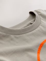 Stone/Orange Skull Relaxed Fit Short Sleeve Graphic Print T-Shirt (3-16yrs) - Image 7 of 7