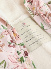 Pink Floral All-Over Printed Double Zip - Baby Nylon Hooded Pramsuit (0mths-2yrs) - Imagen 9 de 10