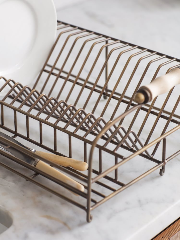 Garden Trading Antique Brass Brompton Dish Rack - Image 2 of 3