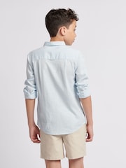 U.S. Polo Assn. Blue Boys Linen Blend Shirt - Image 2 of 8