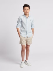 U.S. Polo Assn. Blue Boys Linen Blend Shirt - Image 4 of 8