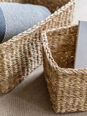 Garden Trading Set of 2 Natural Brading Rectangle Baskets - Image 2 of 3