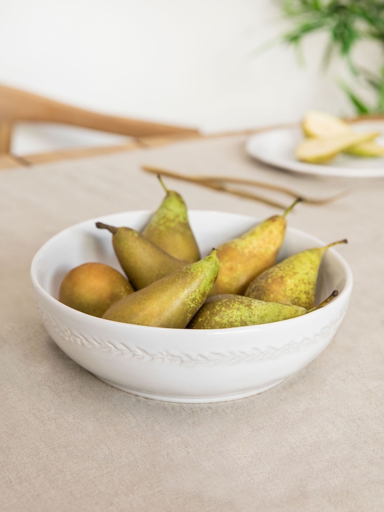 Garden Trading White Overton Serving Bowl - Image 1 of 5 Garden Trading White Overton Serving Bowl - Image 1 of 5