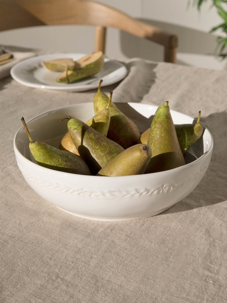 Garden Trading White Overton Serving Bowl - Image 2 of 5 Garden Trading White Overton Serving Bowl - Image 2 of 5