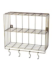 Garden Trading Antique Brass Bompton Wall Rack - Image 4 of 4