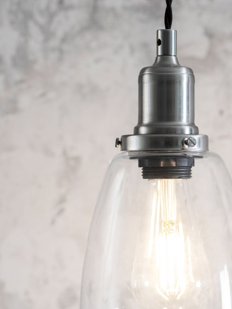 Garden Trading Satin Nickle Hoxton Domed Pendant Light - Image 2 of 3