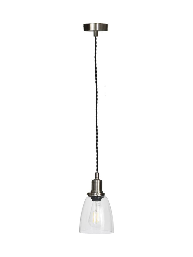 Garden Trading Satin Nickle Hoxton Domed Pendant Light - Image 3 of 3