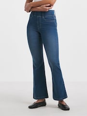 Simply Be Blue Flared Pull On Jeggings - Image 1 of 4