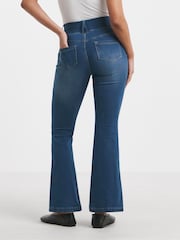 Simply Be Blue Flared Pull On Jeggings - Image 2 of 4
