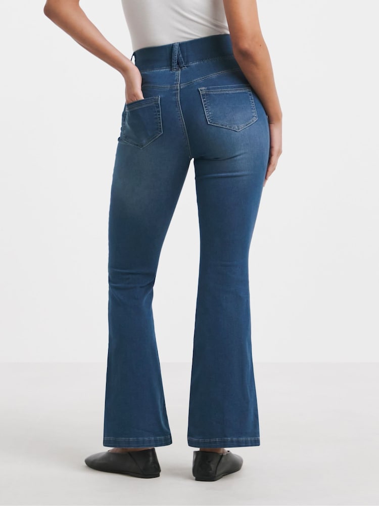 Simply Be Blue Flared Pull On Jeggings - Image 2 of 4