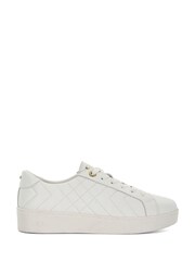 Dune London Wide Fit Egent Quilted Cupsole Trainers - صورة 1 من 5