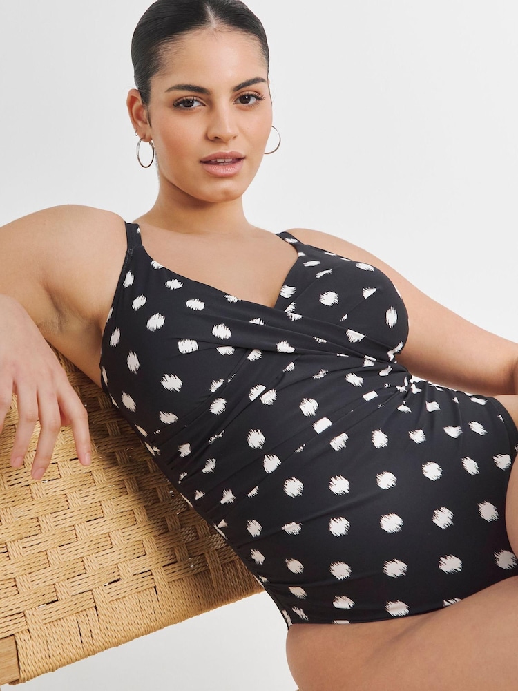 Simply Be Black Magisculpt Sculpt Me Swimsuit - Image 1 of 4