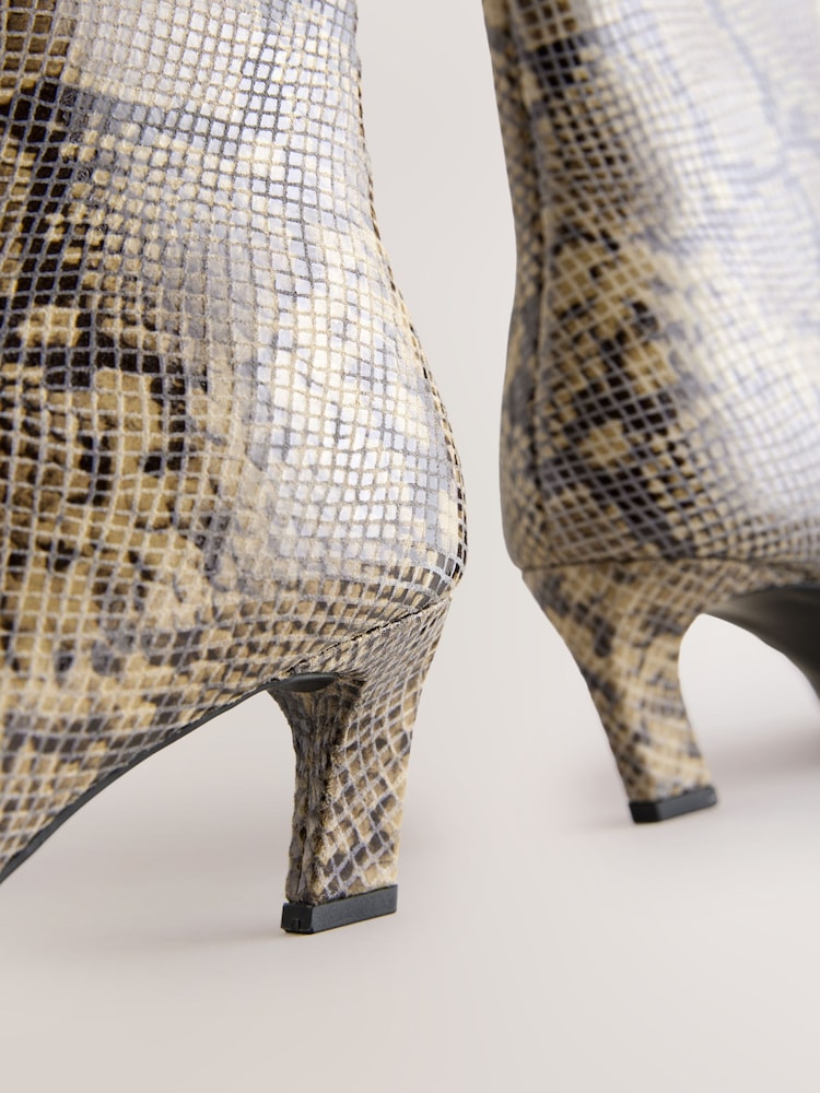Snake Forever Comfort® Chisel Toe Heeled Ankle Boots - Image 5 of 5