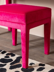 Luxe Needlecord Velvet Harrys Pink Starlet Console Dressing Table and Stool - Image 3 of 10