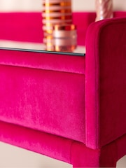 Luxe Needlecord Velvet Harrys Pink Starlet Console Dressing Table and Stool - Image 4 of 10